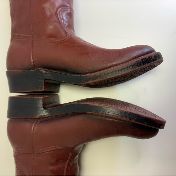 Lacrosse Men’s 8 Made In USA Cowboy Western Rubber Boots Red Vintage - Picture 6 of 10